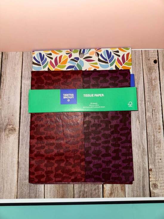 Tabitha Brown for Target Other - Tabitha Brown for Target Tissue Paper 20 Sheets 16.5" x 24" Red/Purple Abstract